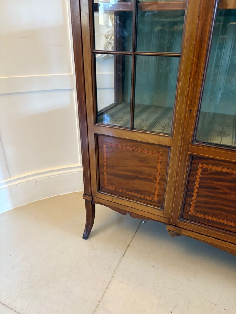 Superb Quality Antique Edwardian Inlaid Mahogany Display Cabinet - Image 10
